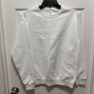 “Bride” White Crewneck Sweater
